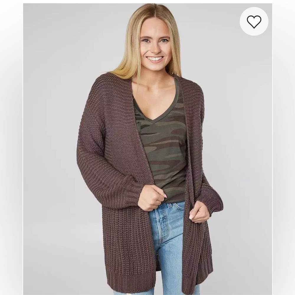 🍂 Daytrip Ribbed Cardigan Sweater in Iron 🍂